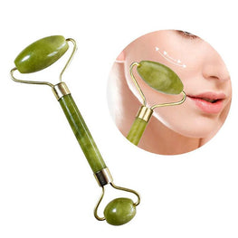 Facial Massage Jade marble Roller Double Heads Jade Stone Face Lift Hands Body Skin Relaxation Slimming Beauty Health Skin Care Tools