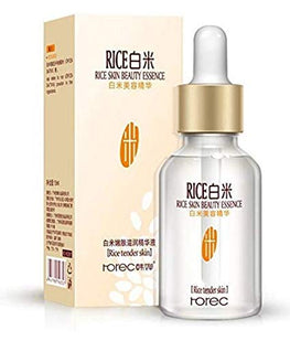 Natural and Organic White Rice Serum Face Moisturizing Anti Aging Face Fine Lines Remove Spots Treatment Reduces Wrinkle 15ML