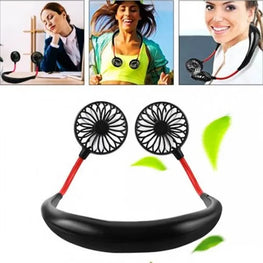 Neck Fan Adjustment Fan Hands-free Hanging Rechargeable Mini Sports Fans 3 Gears Wearable Sport Fan