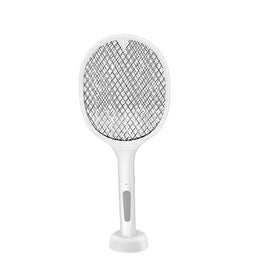 Mosquitoes Lamp &amp; Racket 2 In 1 Electric Fly Swatter Powerful USB Rechargeable Grid 3-Layer Mesh Home Fly Killer Lamp (Random Color)