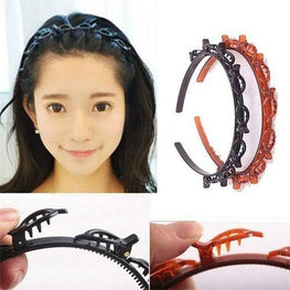 New Hair Style twister hair band headband with clip hair styling new fashion for girls (Black Color)