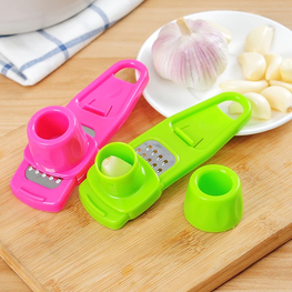 Garlic Press Grater Slicer Plastic Grinding Tool Kitchen Accessories