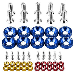 Motorcycle Fancy Bolts with Washer 10 Pcs Set / Universal Bike Chain Cover Bolts / Number Plate Bolts Set