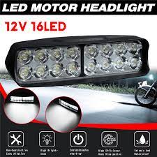 LED 16 Light High low Flash 3 Point Light Universal All Bikes