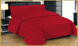 Luxury Cotton Bedspread Fully Quilted &amp; Ultra Sonic Embossed