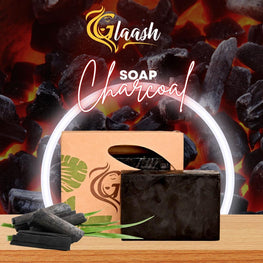 GLAASH CHARCOAL ORGANIC SOAP BAR 100GM