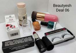 Beautyesh Deal 6 Paint Sticks, False Eyelashes, Chubby Brush, Lipsticks, and 2 Mystery Nail Polishes