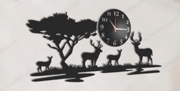 Deer wall clock