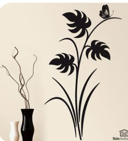 Flower wall stickers Wooden material