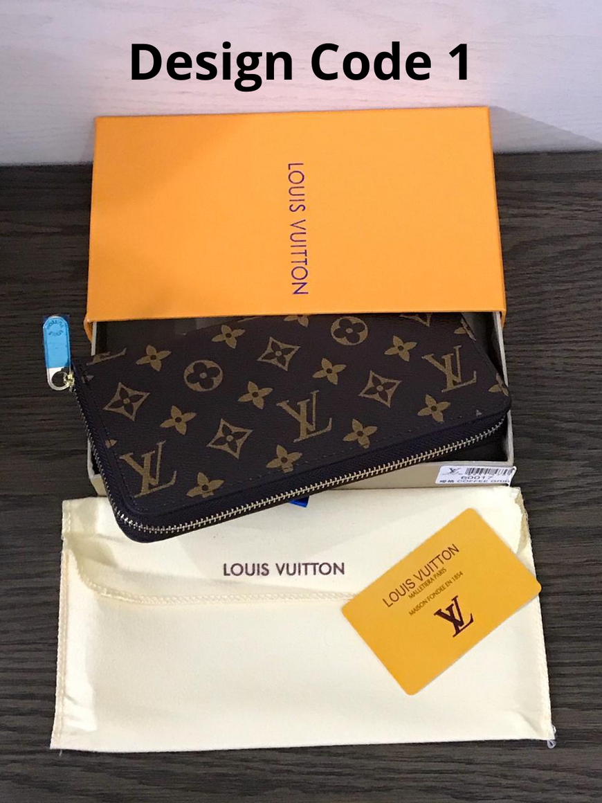 ( LV ) High Quality Zipper Wallet With Dust Cover,Brand Card & Brand Box Same as Picture