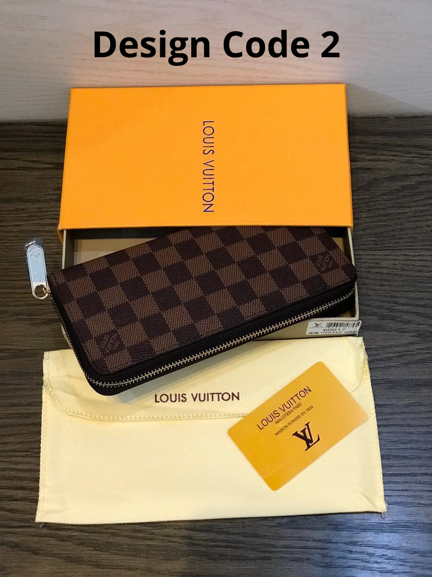 ( LV ) High Quality Zipper Wallet With Dust Cover,Brand Card & Brand Box Same as Picture