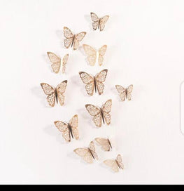 3D Wall Stickers Hollow Butterfly for Kids Rooms Home Wall Decor DIY Fridge stickers Room Decoration