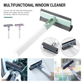 Short Handle Glass Cleaning Brush Wiper Scraper Multifunctional Window Cleaner