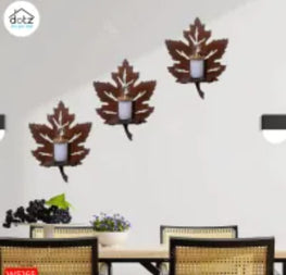 Leaf wall shelf MDF Wood material 3pec set