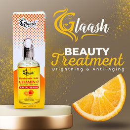 GLAASH HYALURONIC ACID VITAMIN C BRIGHTENING &amp; ANTI-AGING FACIAL SERUM 50 ML