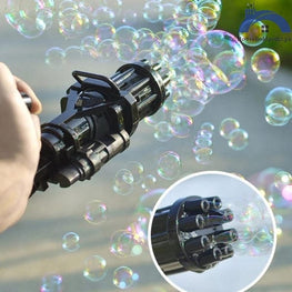 Kids Gatling Bubble Gun Toys Summer Automatic Soap Water Gatling Bubble Machine Children Indoor Outdoor Toy Blower Bubble