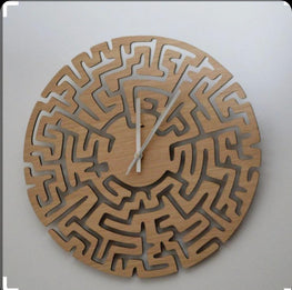 laser cut wooden clock