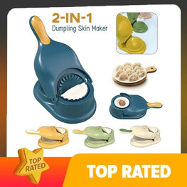 2-in-1 Dumpling Wrapper Tool Food Grade Manual Dumpling Wrapper Mold Labor-saving Baking Pastry Home Kitchen Gadget (random Color)