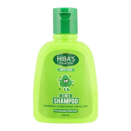 Hiba's Collection Anti Lice 3-In-1  Shampoo + Conditioner + Repellant, For Squeaky Clean Hair, 150ml