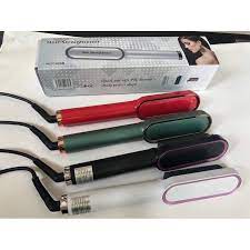 HQT-909B Hair Straightener Ceramic Heated Hair Brush | brush straightener | Ceramic Heated Hair | Hair styling | Hair Beauty Tool | Straight , curl different styling hair Ceramic Brush