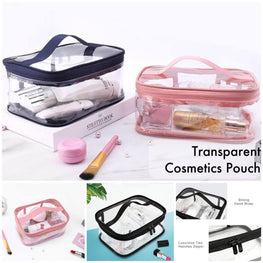 Transparent Zip Cosmetic Pouch (Only Pink Color Available)