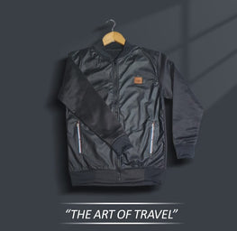 Rexine  Zipper Design  jacket black