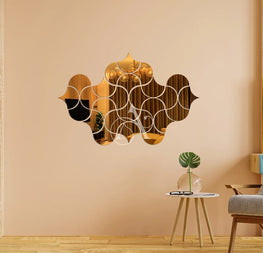 Fireclay Acrylic mirror wall stickers ( 4 inch size)( 24 pec )