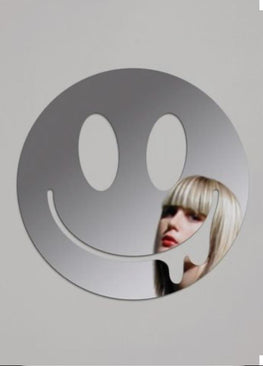 smiley face Acrylic mirror wall stickers 15 inch size