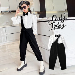 Girls Jumpsuits Single Strap with straight Trousers Colors: White