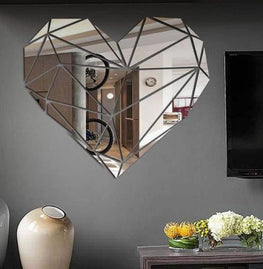 Love Heart  Acrylic mirror wall stickers 24×24 inch size