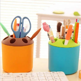 Pen Vase Pencil holder Makeup Brush Holder Stationery Desk Tidy Container( random color )