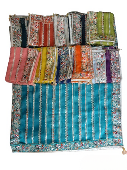 Organza Fancy Dupatta with Multicolor Embroidery