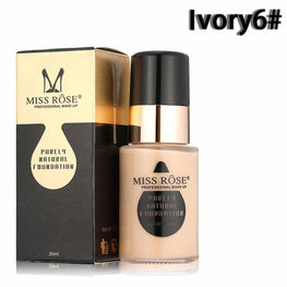 Miss Rose Waterproof Moisturizing Oil Free Full Coverage Deep Whitener Liquid Foundation 30Ml