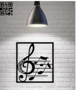 Music notes wall decoration MDF Wood