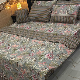 Set of 7Pc Printed Comforter Set