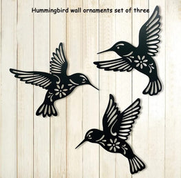 Hummingbirds Wall sticker Room Decoration. 3 pieces