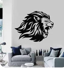 Aggressive Lion Face Wall Decoration.