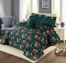 7Pc Printed Comforter Set (Cotton Mix)