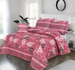 7Pc Printed Comforter Set (Cotton Mix)