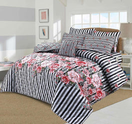 7Pc Printed Comforter Set (Cotton Mix)