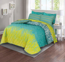 7Pc Printed Comforter Set (Cotton Mix)