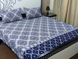 Crystal Cotton Double Bedsheet