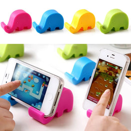 Pack of 2 Cute Elephant Mobile Phone Brackets Multi Color Plastic Lazy Tablet Stand