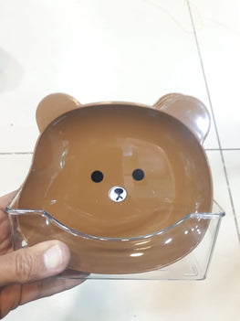 Mini Cute Cartoon Shape Bear Spit Bone Dish Creative Desktop Trash Tray Snack Food Residue Fruit Plate Kawaii Kitchen Tableware Pack of 8