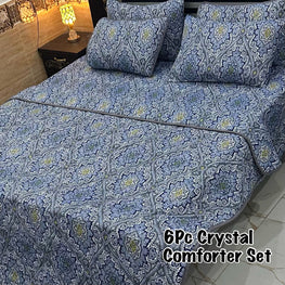 6Pc Crystal Comforter Set