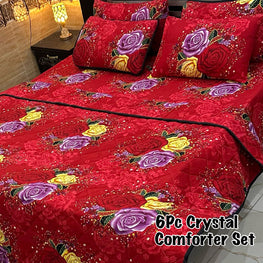 6Pc Crystal Comforter Set