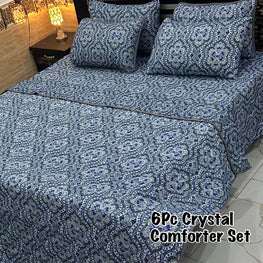 6Pc Crystal Comforter Set