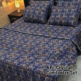 6Pc Crystal Comforter Set