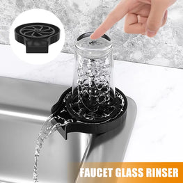 Glass Rinser For Kitchen Sink Automatic Cup Washer 10 Hole Water  Spraying Water Washer