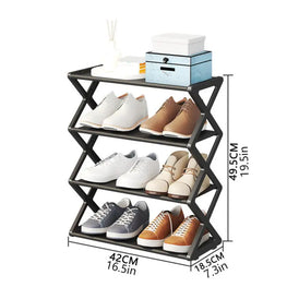 Shoe Rack X- Shape 4 Layer